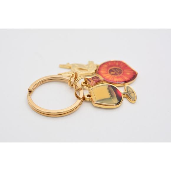 REMY MARTIN XO Charm Keychain Special Cognac Mini Bottle Gold Key Holder BinA16 - Picture 8 of 12